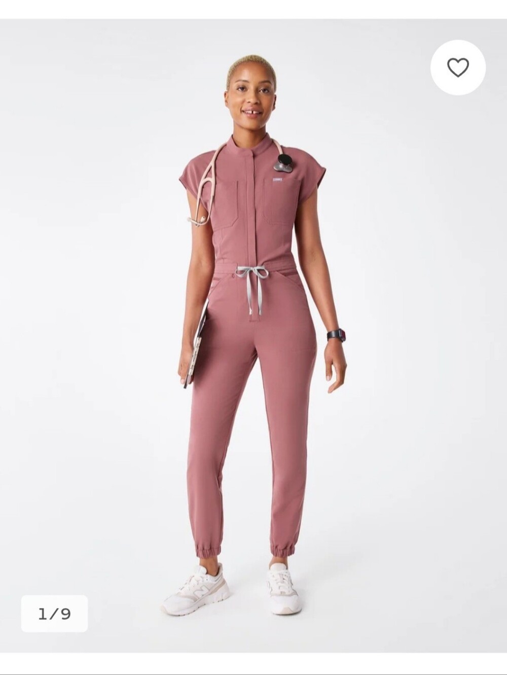 Figs MAUVE Rafaela Jumpsuit Medium Women.